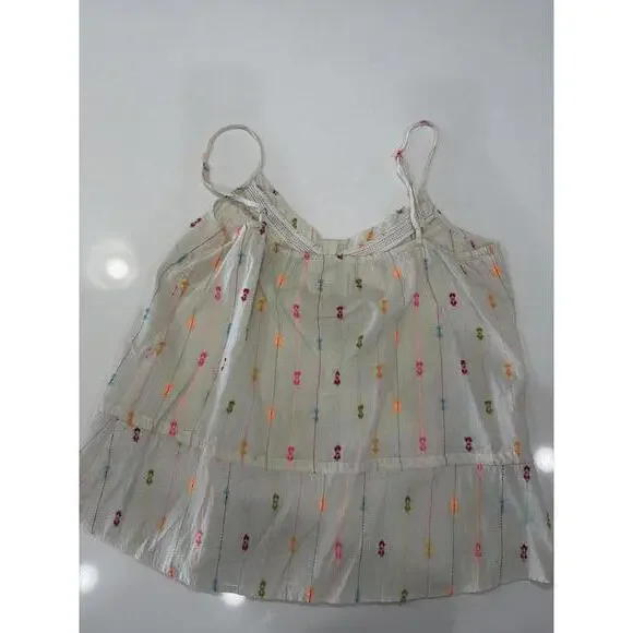 Lovestitch Women's Sleeveless Button-Front Top with Tassel Tie - Picture 4 of 5